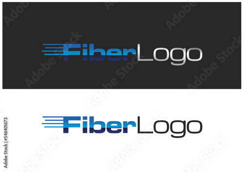 Internet fibers logo concept, flat design