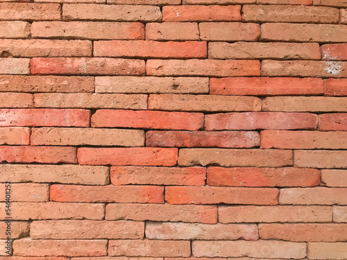 solid old red brick wall texture background