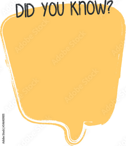 Did you know speech bubble