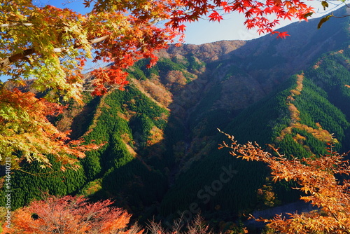 天川村・ナメゴ谷　国道309号線（旧　行者還林道）奈良県吉野郡天川村・上北山村　 (autumn color,red leaf,namego,tani,tenkawa,yoshino,nara,japan,travel,drive,nature,beautifle,omine mauntains) photo