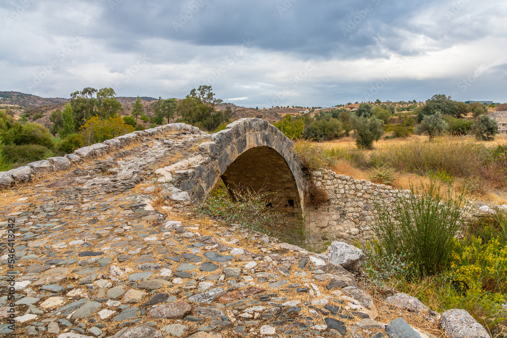 Skarfos ancient venetian stone bridge, Paphos, Cyprus Skarfos ancient venetian stone bridge, Paphos, Cyprus