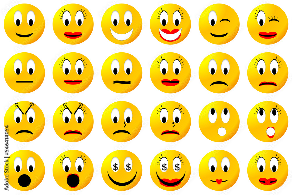 Yellow smiley set or collection Yellow smiley set or collection