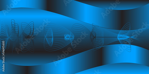 Modern blue Abstract background. Modern minimalistic vector abstract template for business background design. 3D chrom effect.
