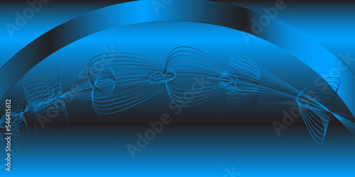 Modern blue Abstract background. Modern minimalistic vector abstract template for business background design. 3D chrom effect.