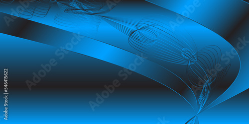 Modern blue Abstract background. Modern minimalistic vector abstract template for business background design. 3D chrom effect.