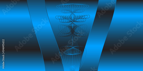 Modern blue Abstract background. Modern minimalistic vector abstract template for business background design. 3D chrom effect.