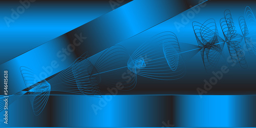 Modern blue Abstract background. Modern minimalistic vector abstract template for business background design. 3D chrom effect.