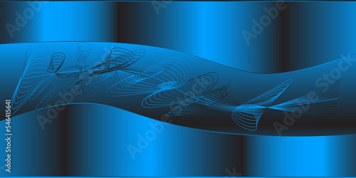 Modern blue Abstract background. Modern minimalistic vector abstract template for business background design. 3D chrom effect.
