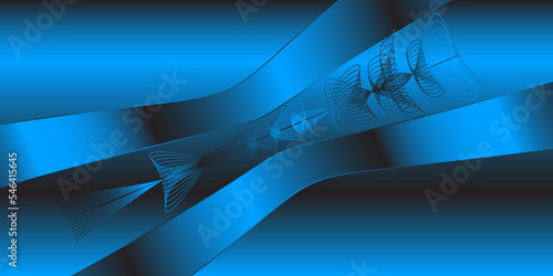 Modern blue Abstract background. Modern minimalistic vector abstract template for business background design. 3D chrom effect.