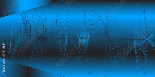 Modern blue Abstract background. Modern minimalistic vector abstract template for business background design. 3D chrom effect.