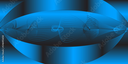 Modern blue Abstract background. Modern minimalistic vector abstract template for business background design. 3D chrom effect.