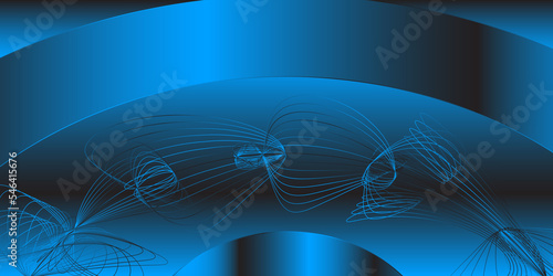 Modern blue Abstract background. Modern minimalistic vector abstract template for business background design. 3D chrom effect.