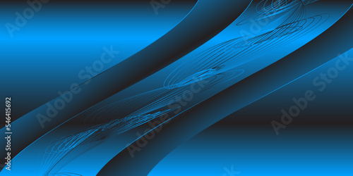 Modern blue Abstract background. Modern minimalistic vector abstract template for business background design. 3D chrom effect.