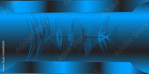 Modern blue Abstract background. Modern minimalistic vector abstract template for business background design. 3D chrom effect.