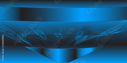 Modern blue Abstract background. Modern minimalistic vector abstract template for business background design. 3D chrom effect.