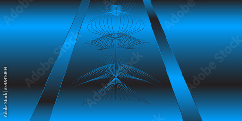 Modern blue Abstract background. Modern minimalistic vector abstract template for business background design. 3D chrom effect.