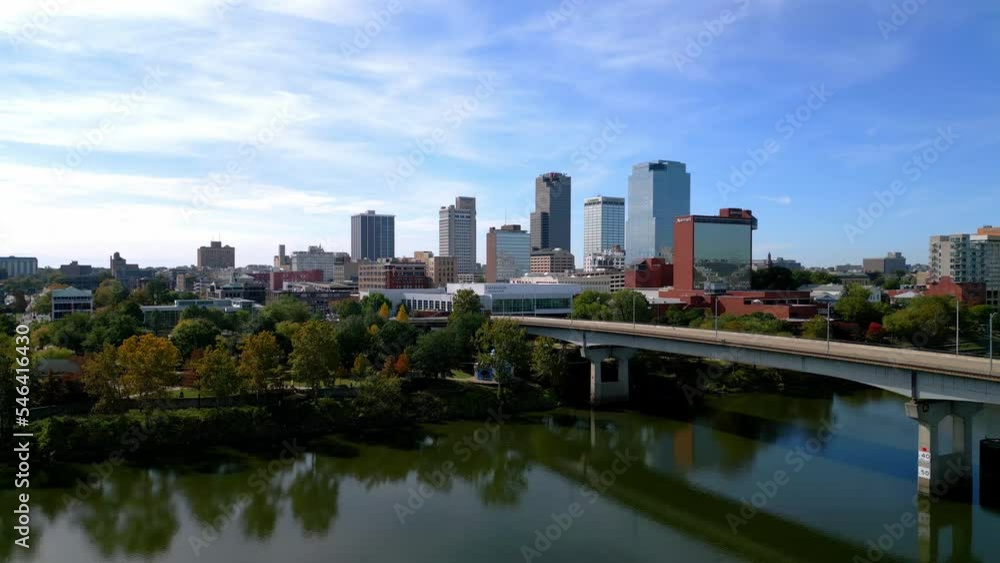 Skyline of Little Rock the capital city of Arkansas - aerial view Skyline of Little Rock the capital city of Arkansas - aerial view