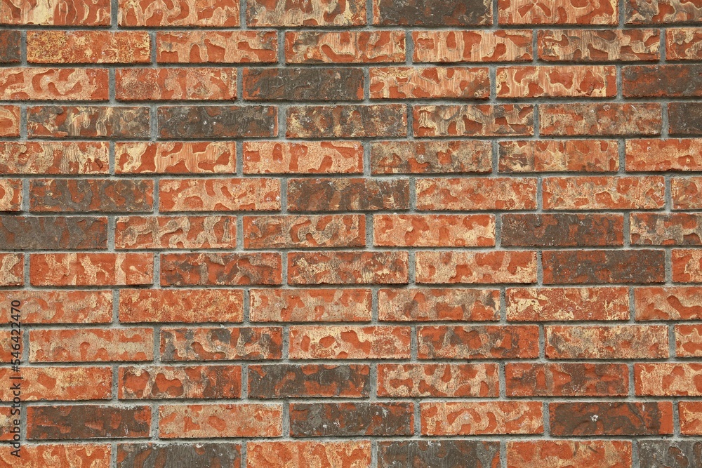 Fototapeta premium Texture of red brick wall as background