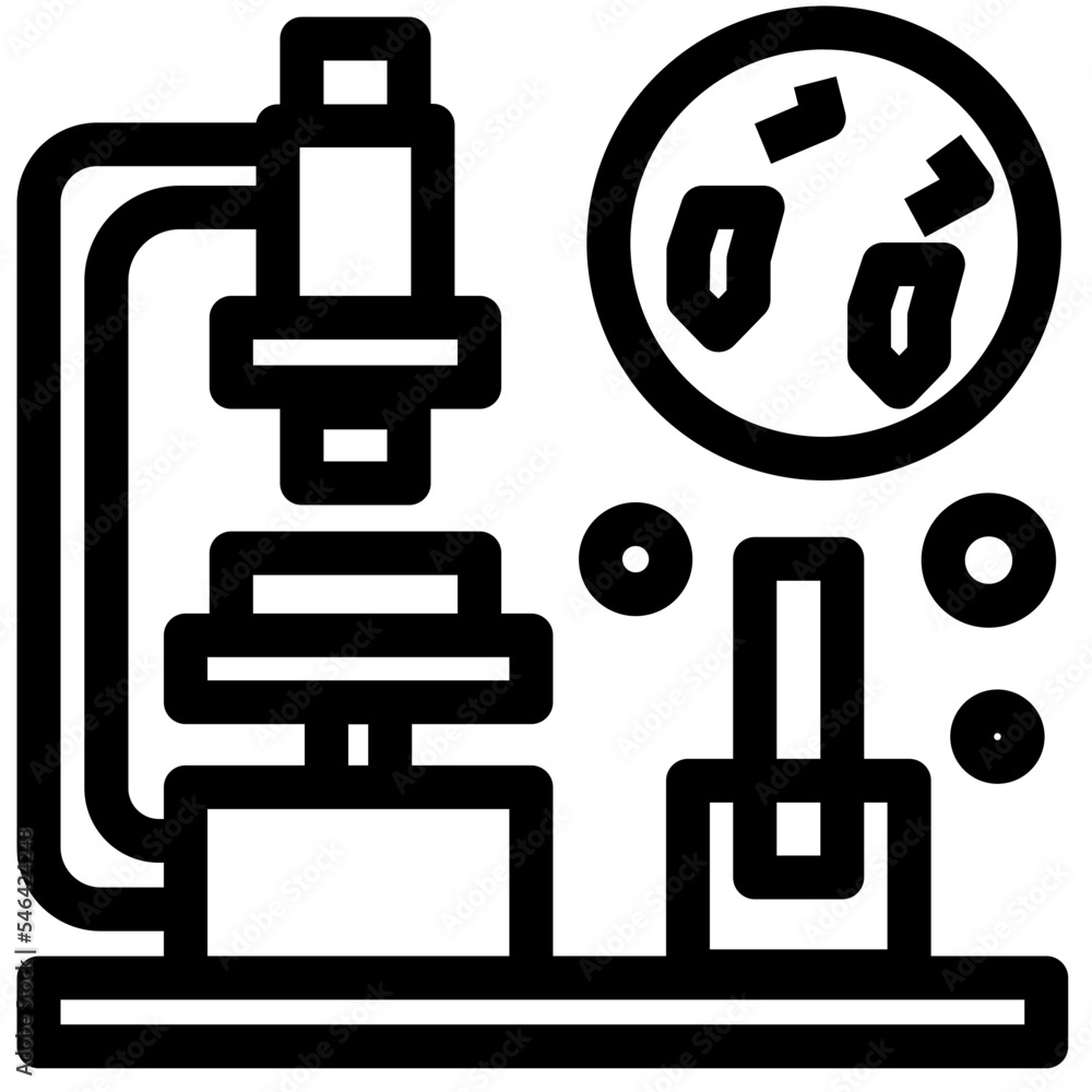 And Medical Microscope Observation Science Scientific Tools Icon And Medical Microscope Observation Science Scientific Tools Icon