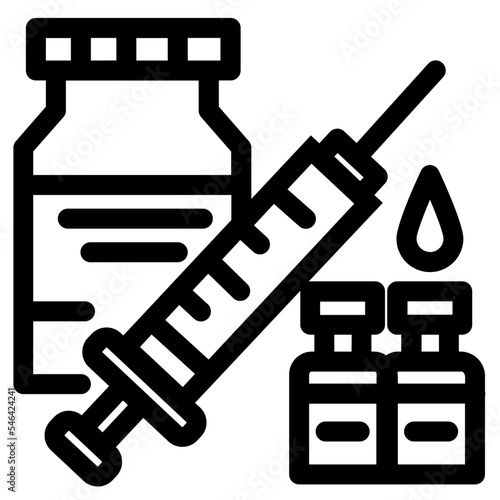 And Healthcare Medical Syringe Syringes Tools Utensils Icon