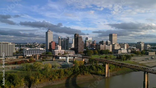 Skyline of Memphis in Tennessee - aerial view photo