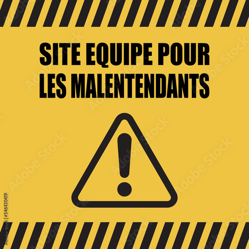 Logo site équipé pour les malentendants.