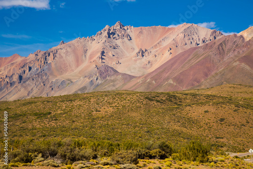 Views of Andes mountains from valley, Valle Hermoso, Argentina, South America