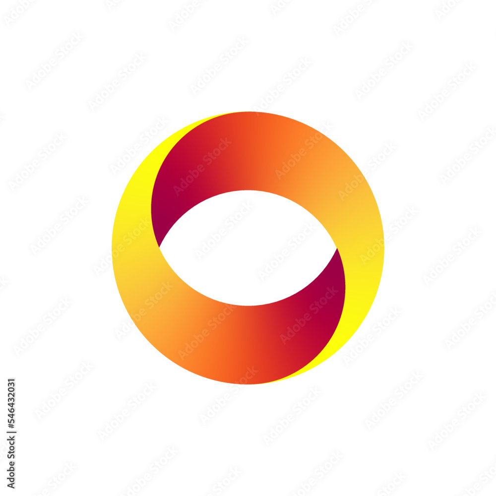 orange ribbon circle for banner design. Vector illustration. stock image. orange ribbon circle for banner design. Vector illustration. stock image.