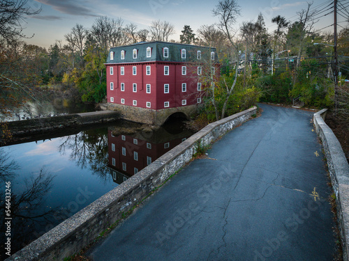 Aerial Drone Sunrise in Kingston Princeton New Jersey photo