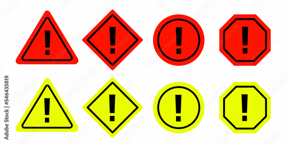 caution sign icon. Exclamation mark icon set symbol collection. Stock vector caution sign icon. Exclamation mark icon set symbol collection. Stock vector