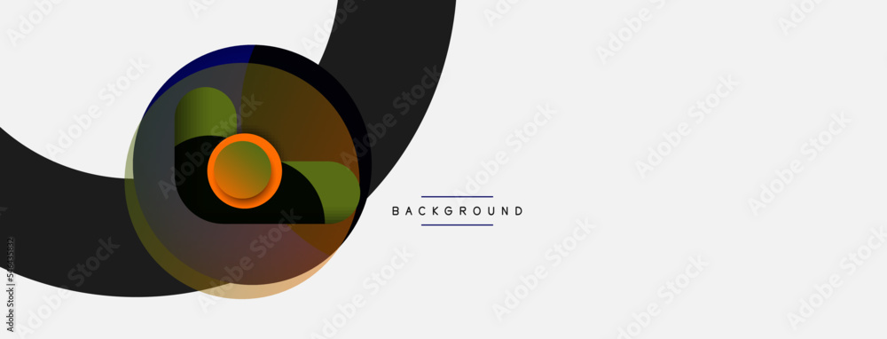 Circle and round shapes abstract background. Vector illustration for wallpaper banner background or landing page Circle and round shapes abstract background. Vector illustration for wallpaper banner background or landing page