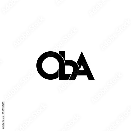 oba letter initial monogram logo design