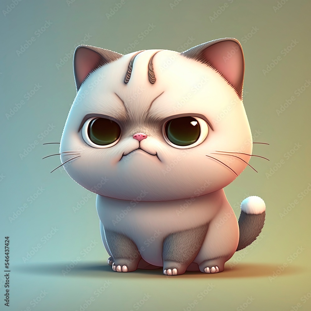 Chibi Anime Full Color Funny Cats 3d Blendr Cute Soft Kawaii Japanese  Aesthetic 8K DEFINITION · Creative Fabrica
