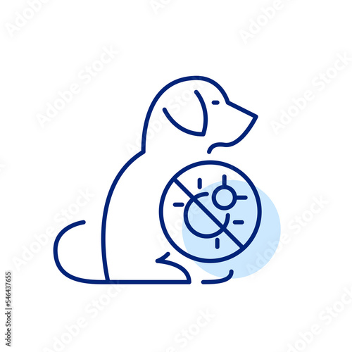 Dogs pest protection. Pixel perfect, editable stroke icon
