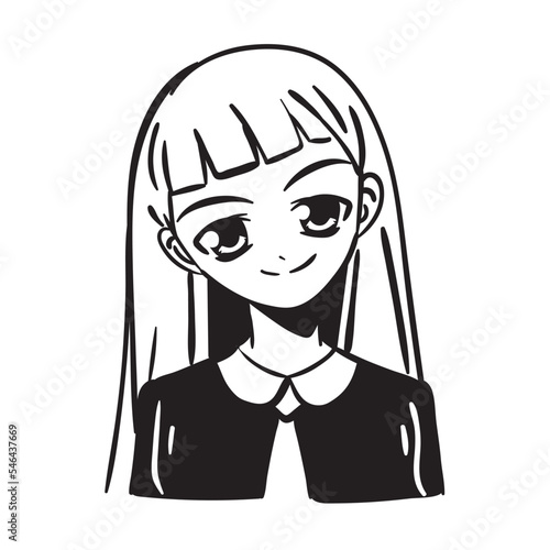 smiling anime girl