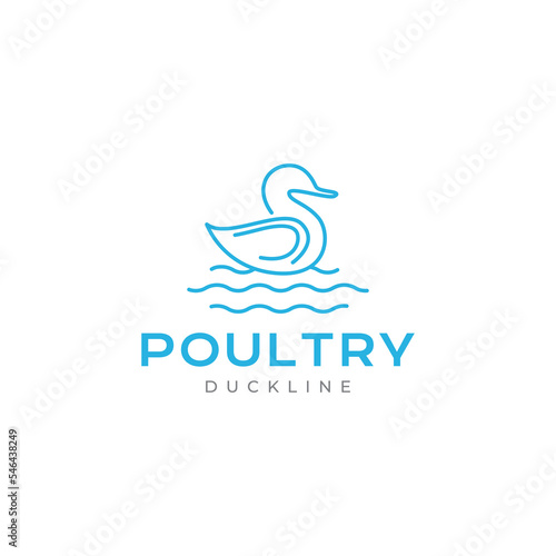 poultry dock water lines minimalist logo design