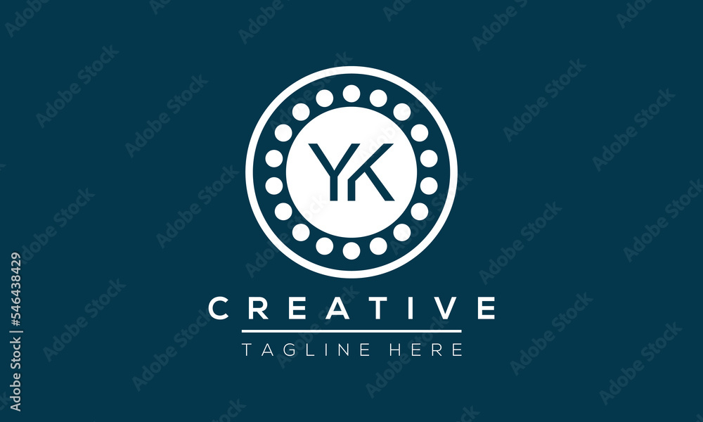 Initial YK Letter Logo With Modern Typography Vector Template. Creative Letter YK Logo . Initial YK Letter Logo With Modern Typography Vector Template. Creative Letter YK Logo .