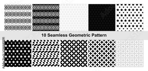 10 Geometric pattern in black and white.