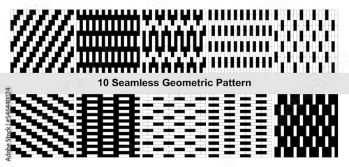 10 Geometric pattern in black and white.