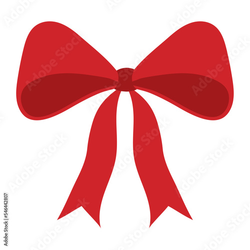 red bow christmas hand drawn