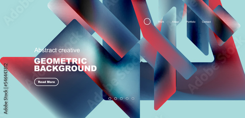 Fluid triangles minimal abstract background. Techno or business concept, pattern for wallpaper, banner, background, landing page