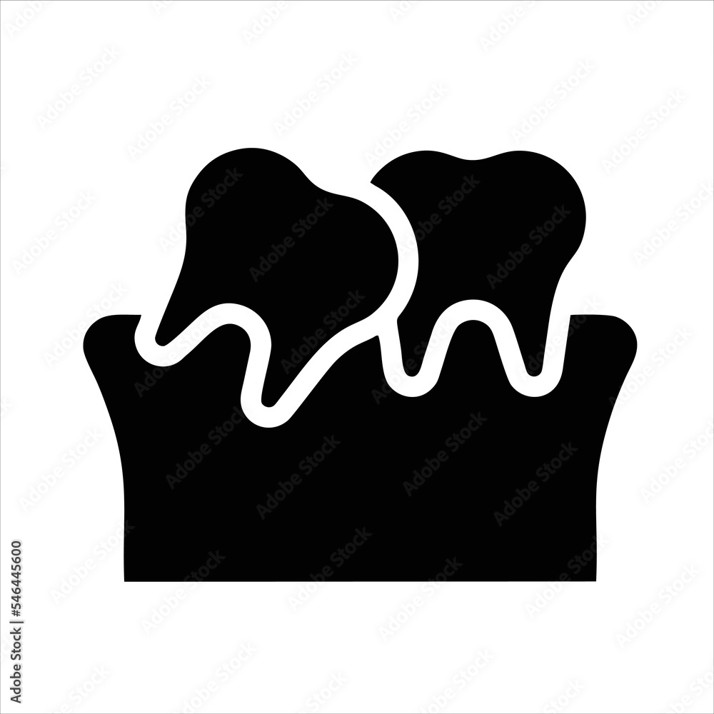 tooth icon isolated on white background from hygiene routine collection ...