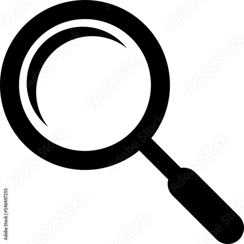 magnifying glass icon, glyph style on white background..eps