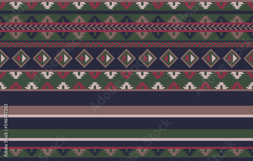 Carpet pattern. Seamless geometry. Western handmade saddle blanket rug pattern, Aztec,