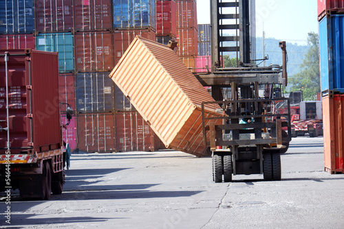 Container forklifts and damaged goods in the yard or wharf are highly insured.