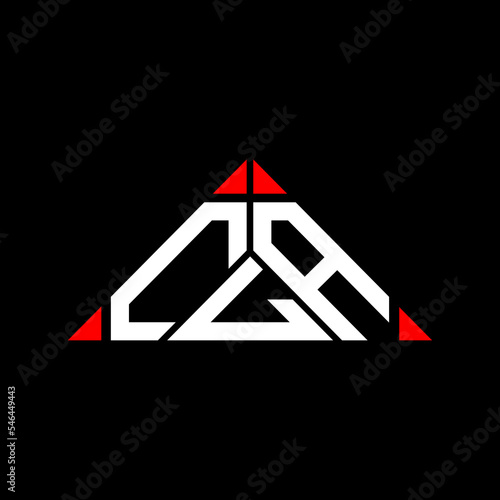 CLA letter logo creative design with vector graphic, CLA simple and modern logo in round triangle shape.