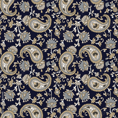 paisley  flower    Design pattern on background