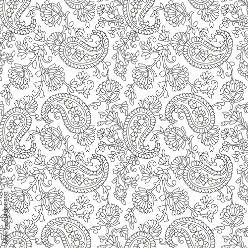 paisley  flower    Design pattern on background