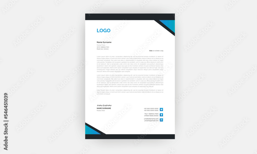 Business corporate Letterhead Template Design Business corporate Letterhead Template Design