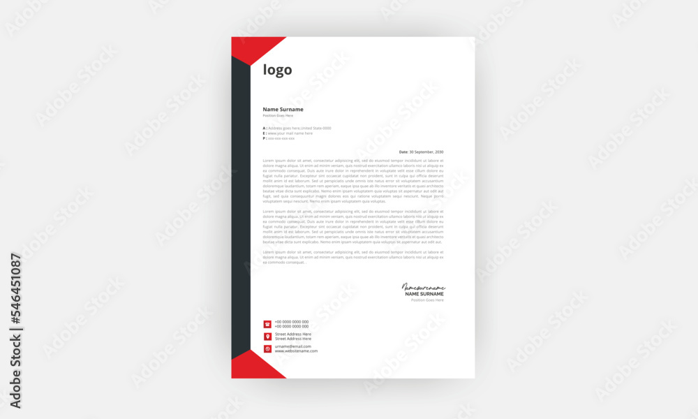 Business corporate Letterhead Template Design